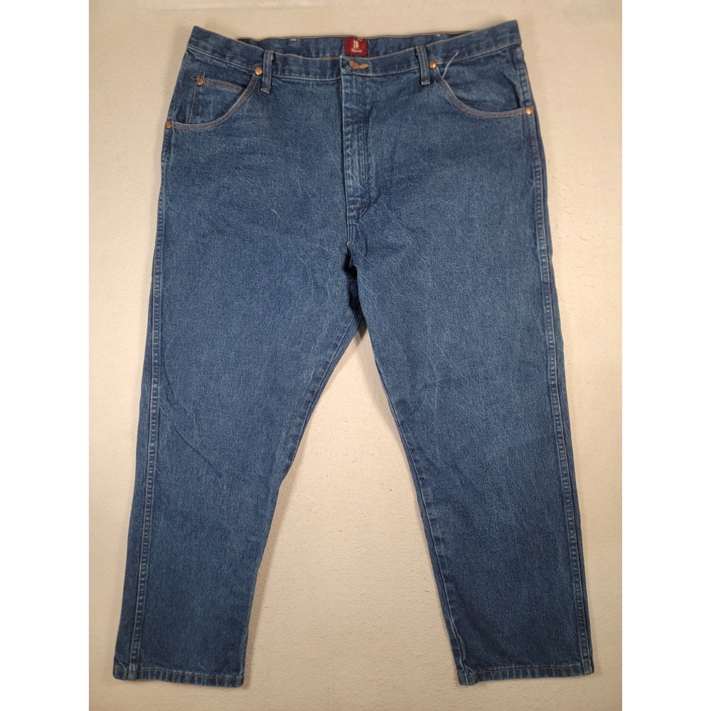 Wrangler 31MWZ Relaxed Fit Jeans Mens 42x30 Blue Denim Cowboy Cut Work‎ Pants